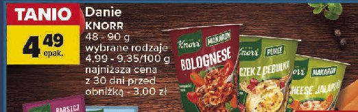 Makaron cheddar & jalapeno Knorr danie promocja