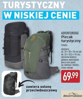 Plecak turystyczny 59 x 30 x 18 cm ADVENTURIDGE promocja