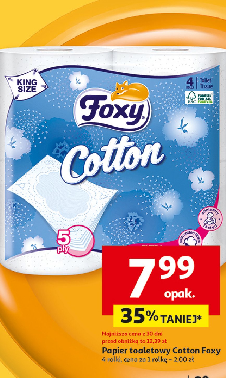 Papier toaletowy Foxy cotton promocja