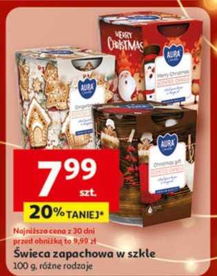 Świeca zapachowa w szkle promocja w Auchan