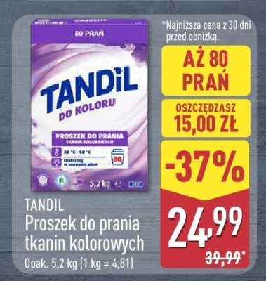 Proszek do prania tkanin kolorowych 5,2 kg promocja w Aldi