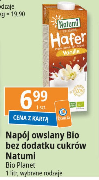 Napój owsiany waniliowy NATUMI HAFER promocja