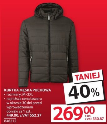 Kurtka męska puchowa promocja w Selgros