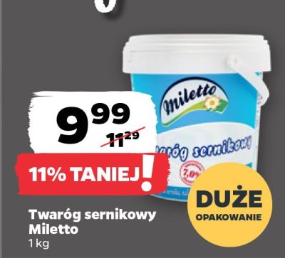 Twaróg sernikowy 1 kg promocja w Netto