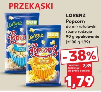 Popcorn do mikrofali różne rodzaje promocja w Kaufland