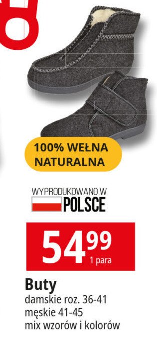 Buty wełniane rozm. 41-45 promocja w Leclerc