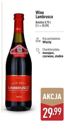 Wino Lambrusco promocja w Aldi