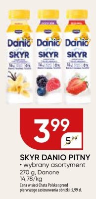 Skyr Danio pitny wybrany asortyment Danone promocja w Chata Polska