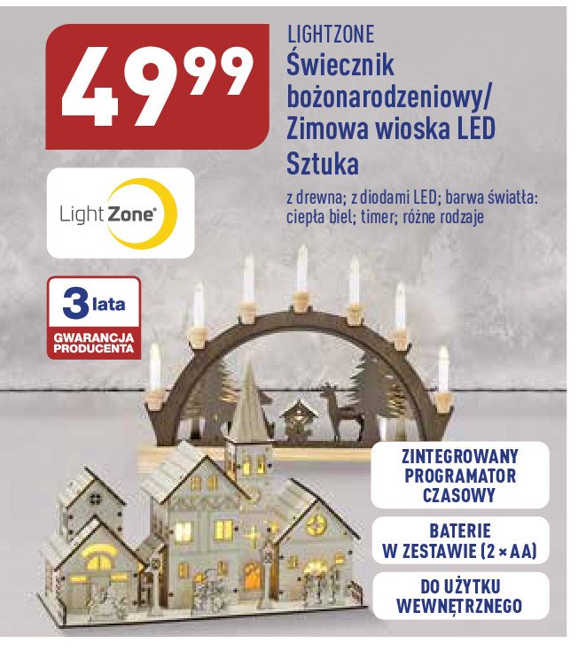 Świecznik bożonarodzeniowy led Light zone promocja