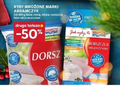 Ryby mrożone marki Abramczyk dorsz, mintaj, mirunus, morszczuk promocja w Stokrotka