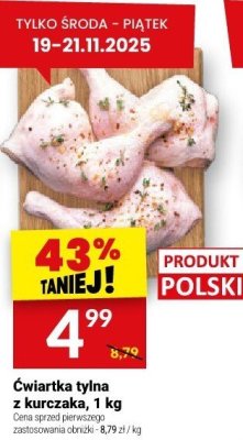 Ćwiartka tylna z kurczaka, 1 kg promocja w Twój Market
