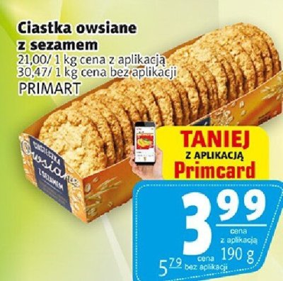 Ciastka owsiane promocja w Prim Market