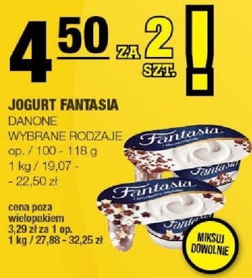 Jogurt FANTASIA DANONE wybrane rodzaje promocja w SPAR