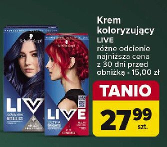 Krem rozjaśniający u67 blue mercury Schwarzkopf live intense colour promocja