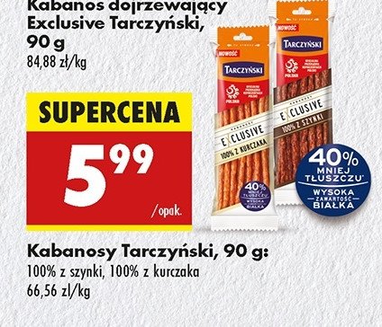 Kabanosy z szynki Tarczyński exclusive promocja w Biedronka