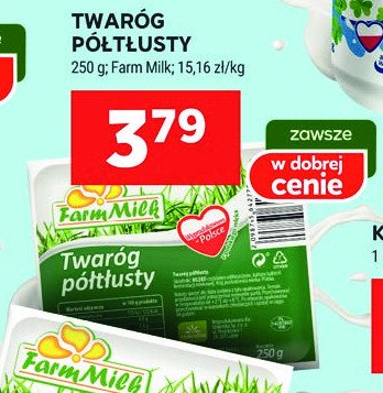 Twaróg połtłusty Farm milk promocja