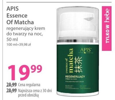 Krem regenerujący do twarzy na noc Of Matcha promocja w Hebe
