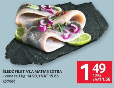 Śledź filet a'la Matias Extra promocja w Selgros