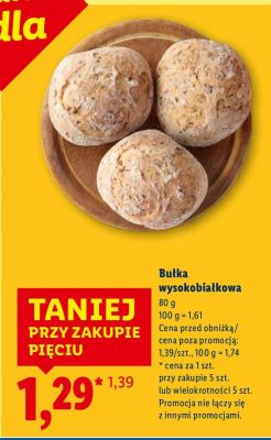 Bułka wysokobiałkowa promocja w Lidl