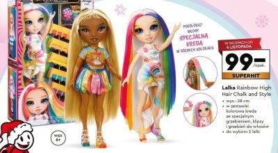 Lalka Rainbow High Hair Chalk and Style promocja w Biedronka
