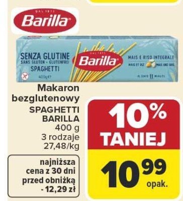 Makaron bezglutenowy SPAGHETTI BARILLA 400 g promocja w Carrefour
