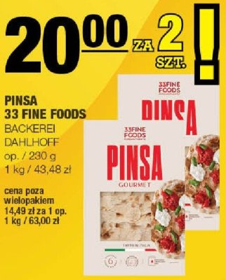 Pinsa 33 Fine Foods Dahlhoff Backerei wybrane rodzaje promocja w SPAR