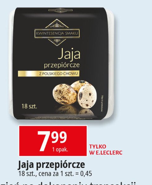 Jaja przepiórcze z polskiego chowu Kwintesencja smaku promocja w Leclerc