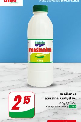 Maślanka naturalna Krasnystaw promocja w Dino
