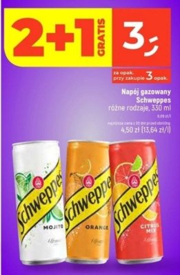 Napój gazowany Schweppes różne rodzaje 330ml promocja w Dealz