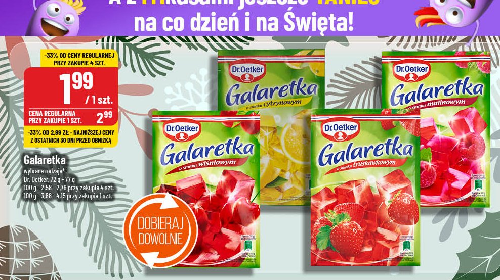 Galaretka malinowa Dr. oetker promocja w POLOmarket