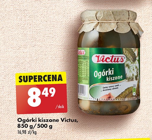 Ogórki kiszone Victus promocja