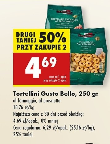 Tortellini z szynką prosciutto Gustobello promocja w Biedronka