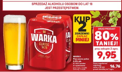 Piwo jasne pełne 4 x 0,5l promocja w Kaufland