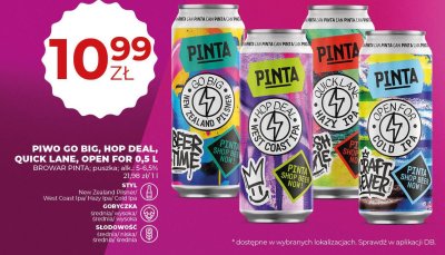 Piwo Go Big 0,5 L Browar Pinta promocja w Duży Ben