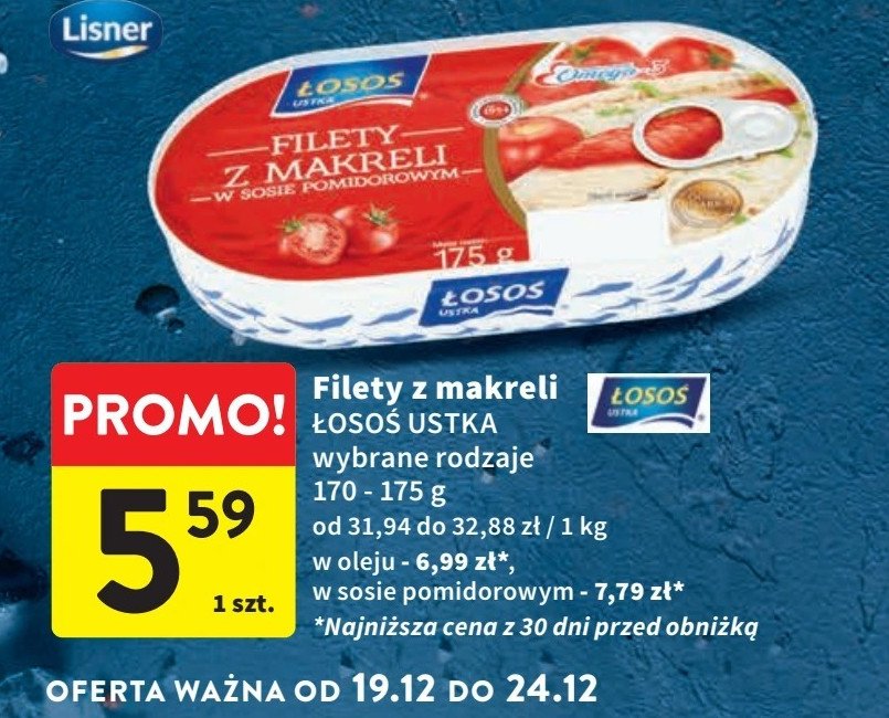 Filety z makreli w sosie pomidorowym Łosoś ustka promocja w Intermarche