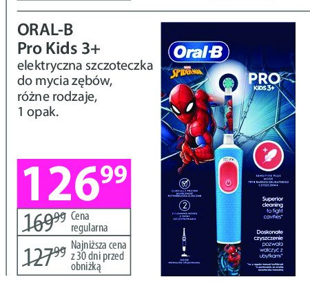 Szczoteczka do zębów z etui spiderman ORAL-B PRO 3 promocja