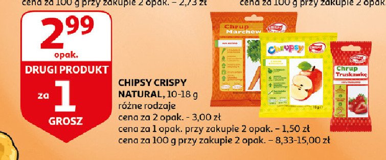 Chrupiące plasterki truskawek Crispy natural promocja
