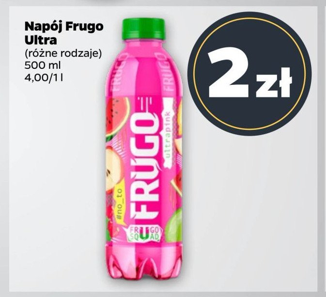 Napój ultra pink Frugo promocja