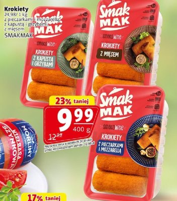 Krokiety z kapustą i z mięsem i mozzarellą Smakmak promocja w Prim Market