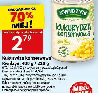 Kukurydza konserwowa Kwidzyn promocja w Twój Market