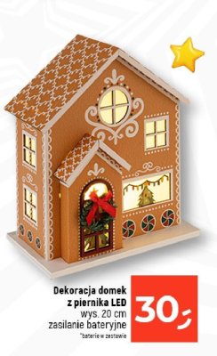Dekoracja domek z piernika LED promocja w Dealz