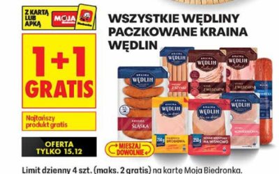 Wędliny paczkowane Kraina Wędlin promocja w Biedronka