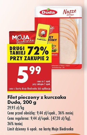 Filet pieczony z kurczaka Silesia duda promocja w Biedronka