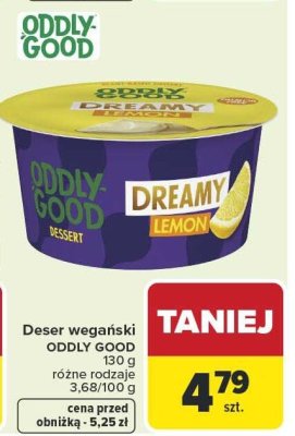 Deser wegański ODDLY GOOD 130g różne rodzaje promocja w Carrefour