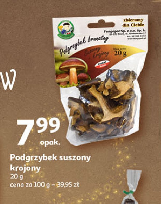 Podgrzybek suszony krojony promocja w Auchan