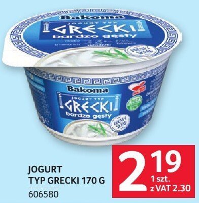 Jogurt Grecki Bakoma promocja w Selgros