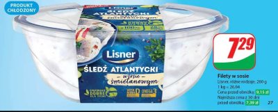 Śledź atlantycki w sosie śmietanowym Lisner promocja