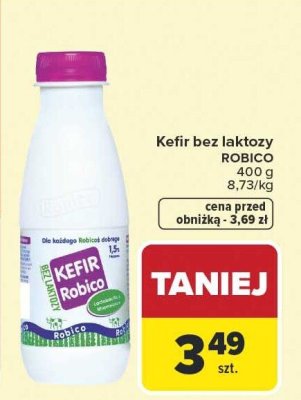 Kefir bez laktozy ROBICO 400 g promocja w Carrefour