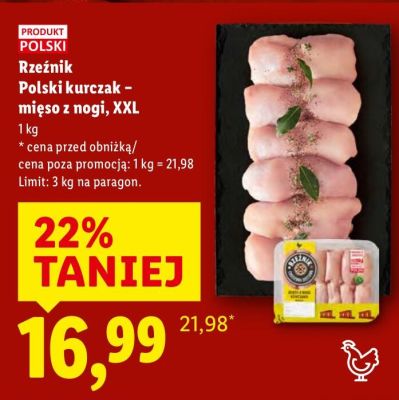 Rzeźnik Polski kurczak - mięso z nogi, XXL promocja w Lidl