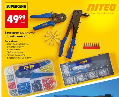 Szczypce zaciskowe lub nitownica promocja w Biedronka